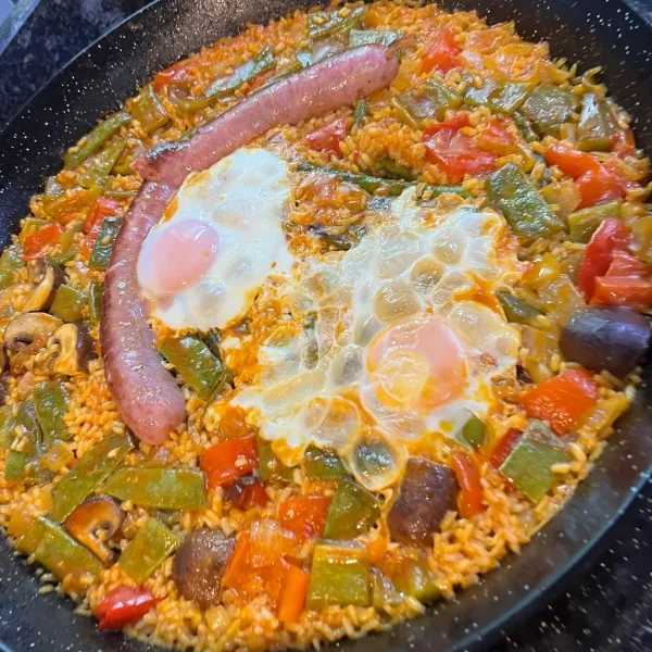 Arroz con Longaniza de Matanza y Huevo Escafado
